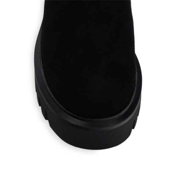 Stuart Weitzman Chalet Suede Black Over-the-Knee Boots - Picture 4 of 9